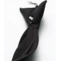 Black Youth Poplin Clip-on Tie